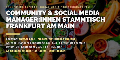 32. Community & Social Media Manager:innen Stammtisch Frankfurt am Main
