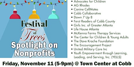 Opening Night Festival of Trees - Spotlight on Nonprofits at Town Center Ma