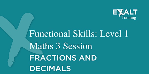 Functional Skills Maths | Level 1 | Maths 3