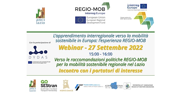 REGIO-MOB  orientamenti per politiche regionali sulla mobilità sostenibile