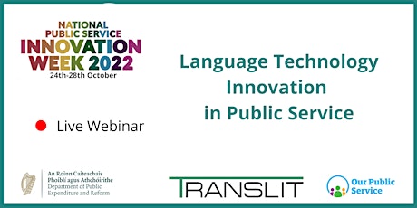Language Technology Innovation in Public Service