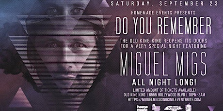 MIGUEL MIGS returns to King King all night long primary image