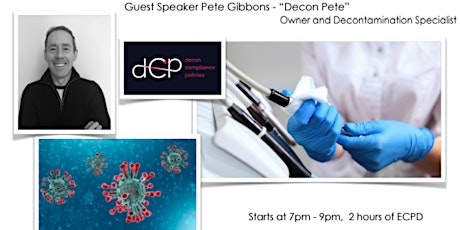 DECONTAMINATION WEBINAR    ALL YOU NEED TO KNOW ! SPEAKER "DECON PETE" primary image