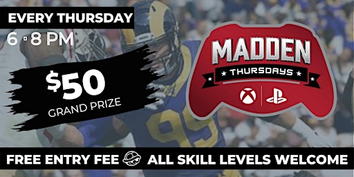 FREE ENTRY FEE -  MADDEN 23 Tournament @ Be Legend Gaming ($50 Prize)