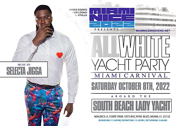 MIAMI NICE 2022  10th ANNUAL ALL WHITE YACHT PARTY MIAMI CARNIVAL WEEKEND image