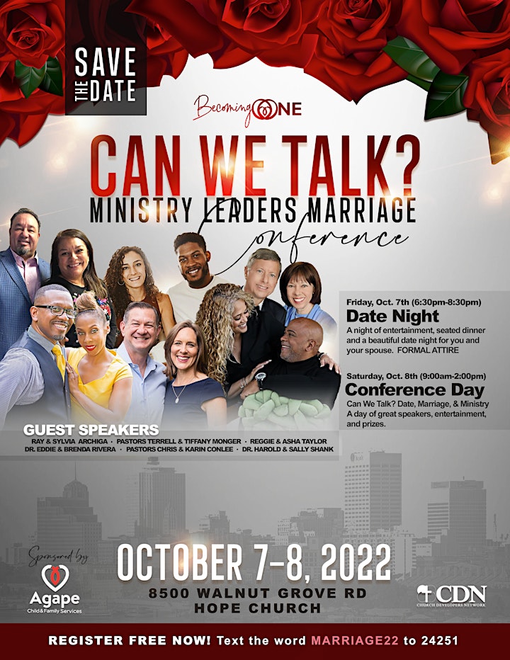 Ministry Leaders Marriage Conference : October 7 & 8, 2022 image