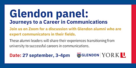 Glendon panel: Journeys to a Career in Communications
