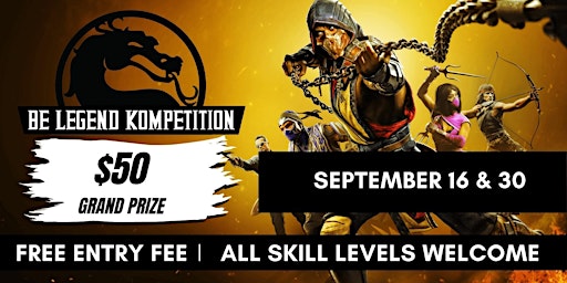 FREE ENTRY  Mortal Kombat Tournament @ Be Legend Gaming ($50 Prize)