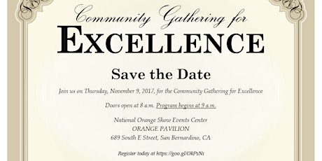 Sixth Annual Community Gathering for Excellence  primary image