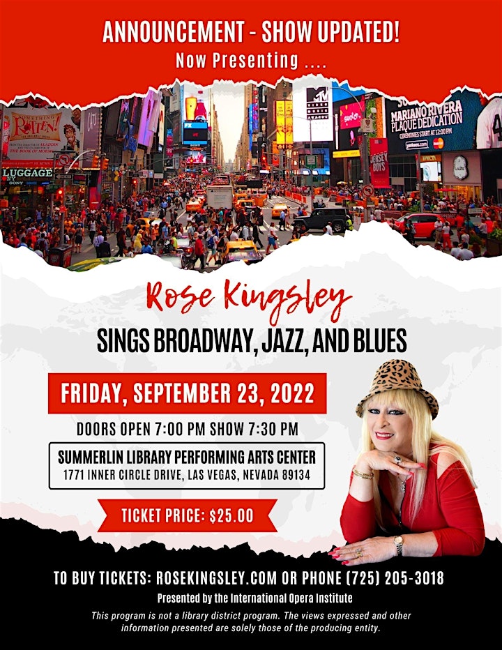 Rose Kingsley sings Broadway, Jazz, and Blues image