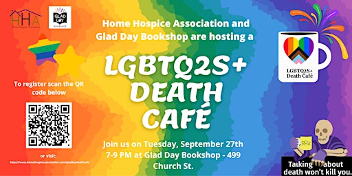 In-person LGBTQ2S+ Death Cafe by HHA and Glad Day Bookshop