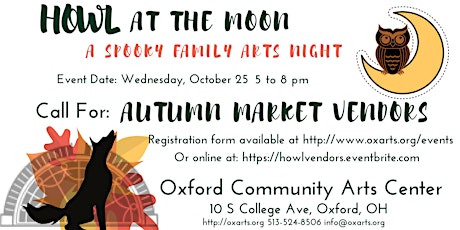 Autumn Market Vendors Booths for Howl at the Moon primary image