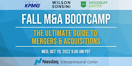 Fall M&A Bootcamp: The Ultimate Guide to Mergers & Acquisitions