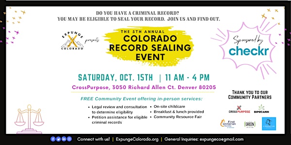 The 5th Annual 2022 Colorado Record Sealing Clinic