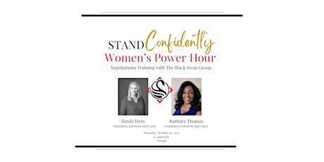 Stand Confidently x Black Swan Group  Women's Power Hour Negotiation Skills