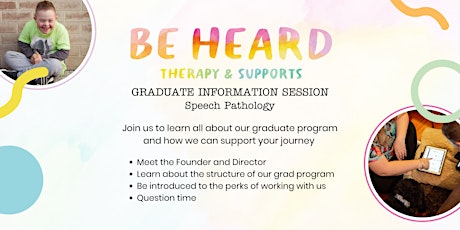 Be Heard - Graduate Speech Pathology Information Session