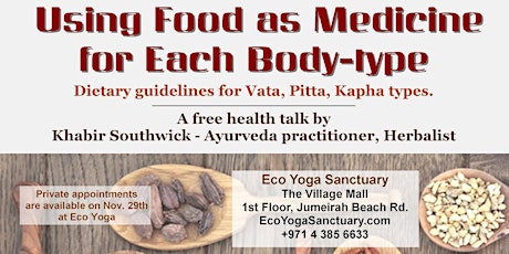 Class: Using food as medicine according for each body type according to Ayurveda. primary image