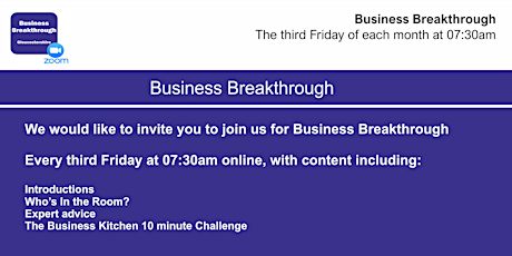 Business Breakthrough - On Line networking