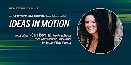 Immagine principale di Ideas in Motion (virtual) with Cara Boccieri 