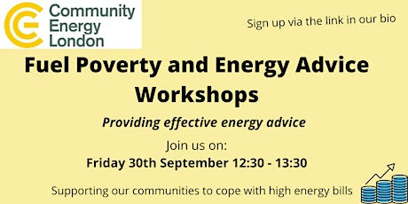 Fuel Poverty and Energy Advice Workshops 4/6 - Community Energy London