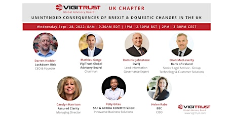VIRTUAL EVENT - VigiTrust Global Advisory Board (UK Chapter) primary image