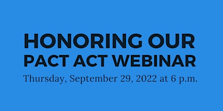 Honoring Our PACT Act Webinar
