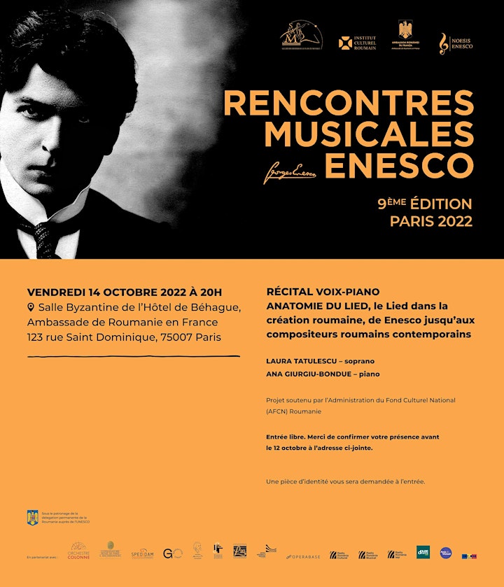Image pour Rencontres Enesco|Recital voix-piano Anatomie du Lied 