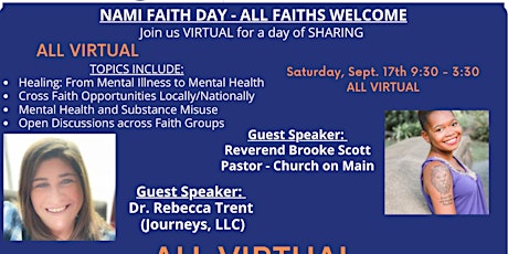 ALL VIRTUAL NAMI Faith Day - Mental Health Awareness ALL FAITHS WELCOME primary image