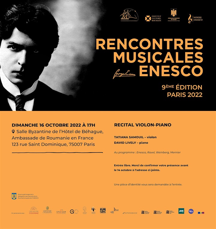 Image pour Rencontres Enesco|Recital violon-piano 