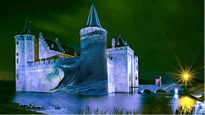 Muiderslot Under Water - an Illuminated Projection