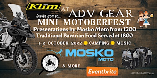 Motoberfest @ KLIM at ADV GEAR with Mosko Moto