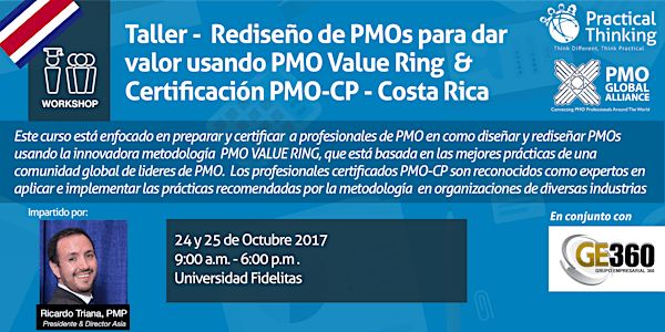 Taller Diseño y Rediseño PMO (PMO Value Ring) & Certificación PMO-CP Costa Rica