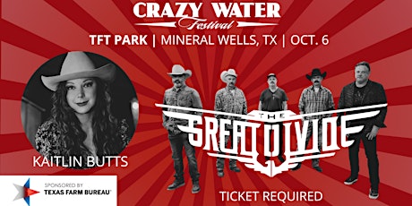 THURS. | OCT 6 //Crazy Water Festival  Concert//THE GREAT DIVIDE