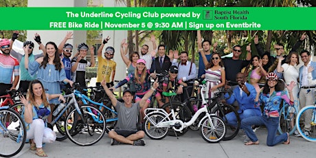 The Underline Cycling Club powered by Baptist Health South Florida: FREE November Ride primary image