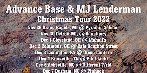 Advance Base & MJ Lenderman Christmas Tour + Spencer Radcliffe