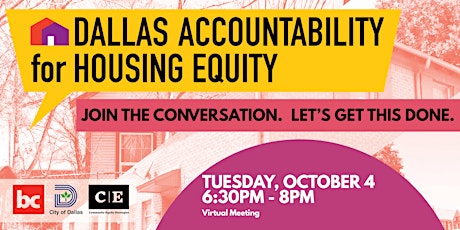 Dallas Accountability for Housing Equity: Virtual Community Conversation #7