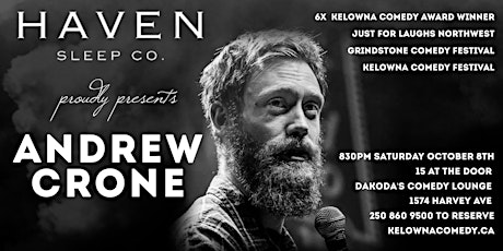 Comedian Andrew Crone presented by Haven Sleep Co