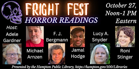 FRIGHT FEST Horror Readings: Thurs., Oct. 27, Noon-1 PM EST