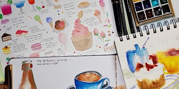 Cafe Sketching and Painting Watercolour Workshop