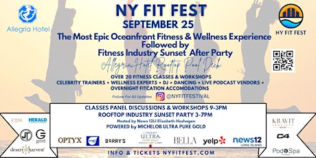 NY FIT FEST  OCEANFRONT ROOFTOP  FITNESS & WELLNESS EXPERIENCE & AFTERPARTY