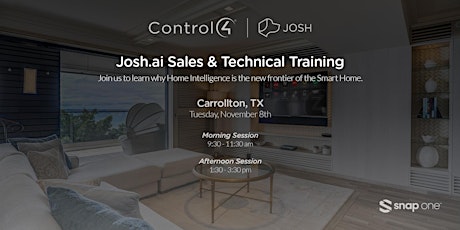 Afternoon Session: Josh.ai Sales & Technical Training - Dallas, TX