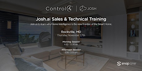 Afternoon Session: Josh.ai Sales & Technical Training - Rockville, MD