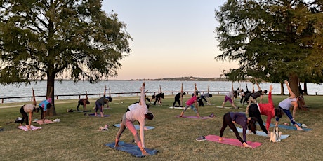 Sunset Yoga at Lake Arlington