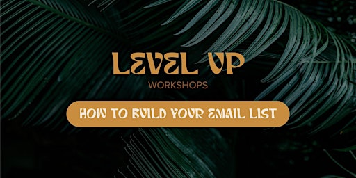 In-person workshop: Grow your email list!