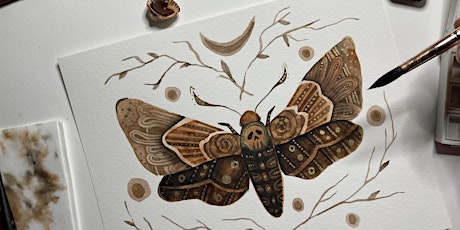 Death Moth -  A Zentangle® inspired watercolor class