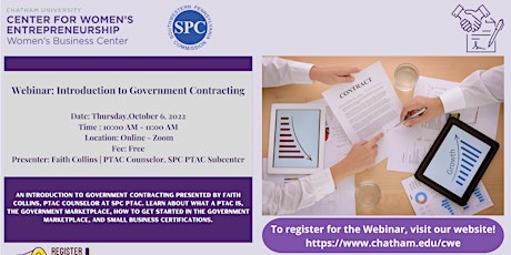 Webinar: Introduction to Government Contracting