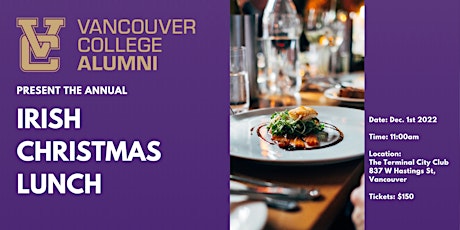 Vancouver College Alumni & Friends Irish Christmas Luncheon