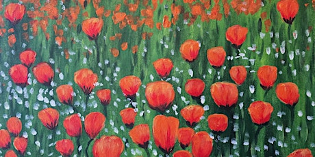 Poppy field paint and sip, enjoy this fun painting event.
