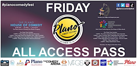 Plano Comedy Festival Friday Access Pass