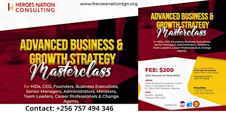 Advanced Business And Growth Strategy Masterclass